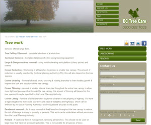 DCtreecare Rugeley Staffordshire website